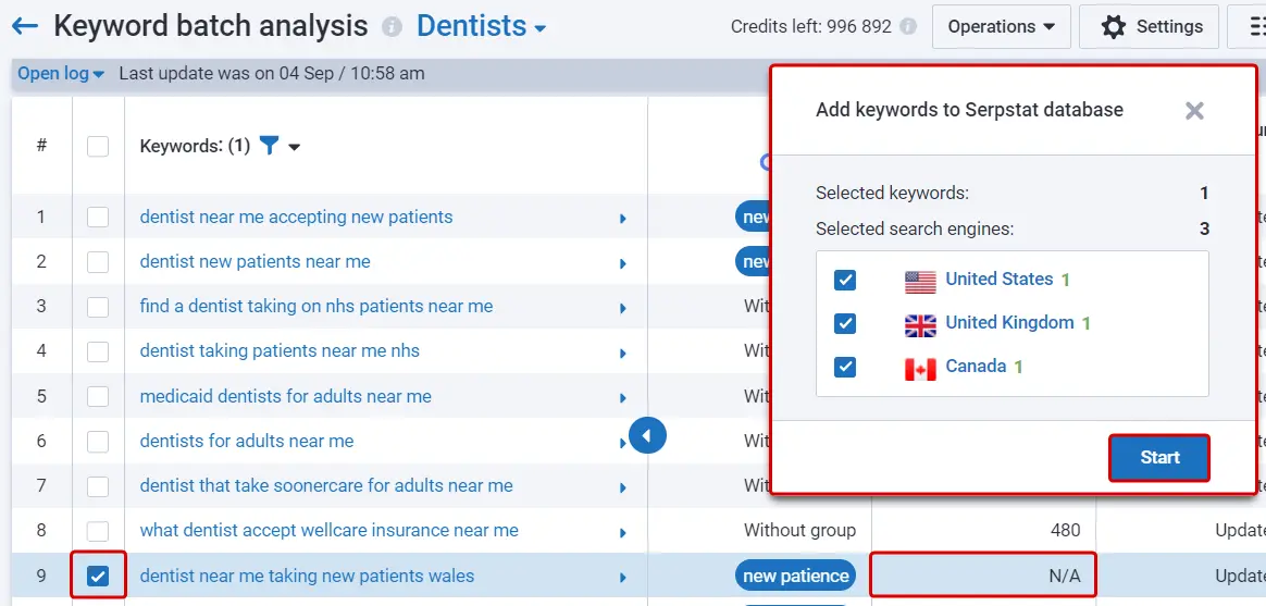 How to add keywords to Serpstat database