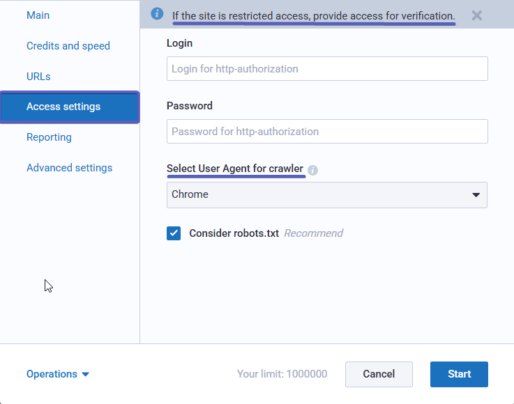 Audit summary 16261788676967 Access settings