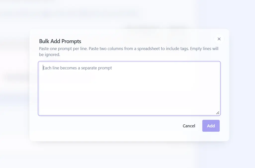 Bulk-Import Prompts