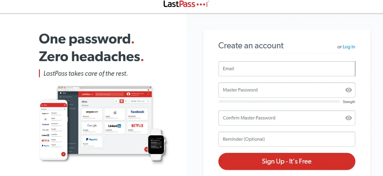 LastPass пропонує створити пароль за вас