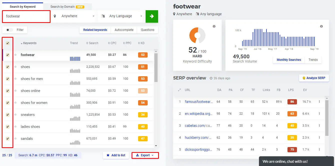 Keyword finder