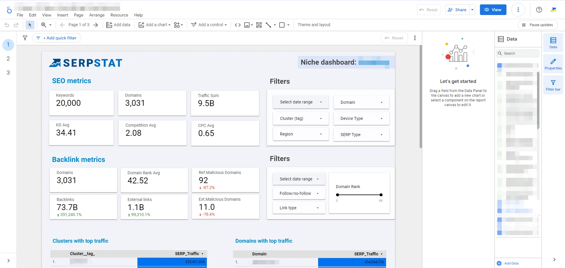 Custom reports in Looker Studio