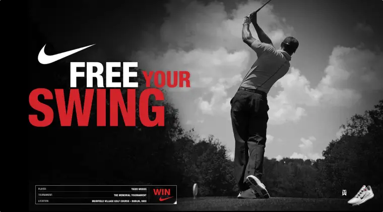 The ad celebrating Tiger Woods’ victory