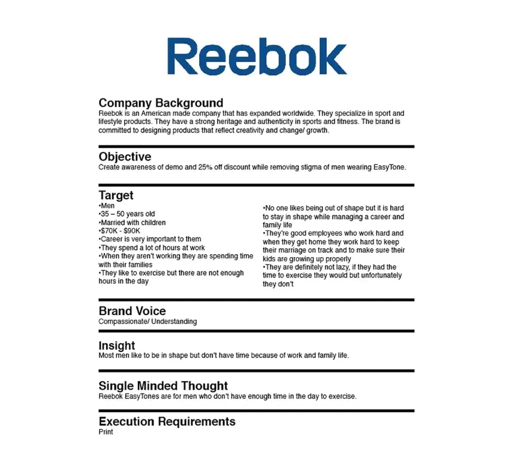 Креативні ТЗ Reebok
