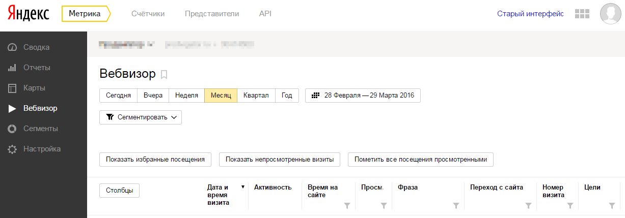 Анализ юзабилити с помощью вебвизор