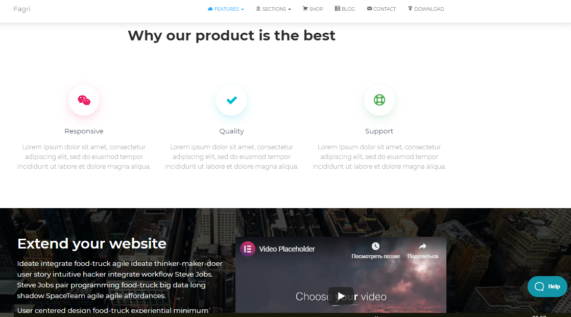 Template for Small Business Fagri for WordPress - 2