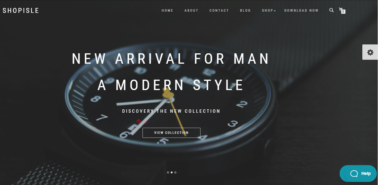 Minimalistic template of Shop Isle online store for WordPress - 1