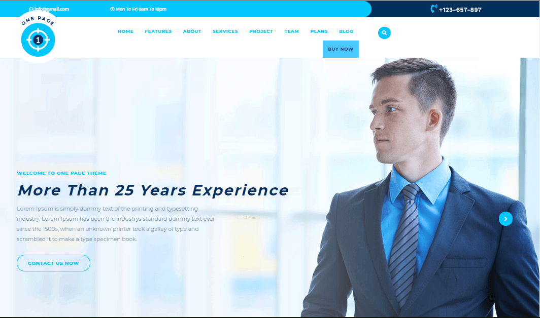 Safha One Page Landing Template for WordPress - 1
