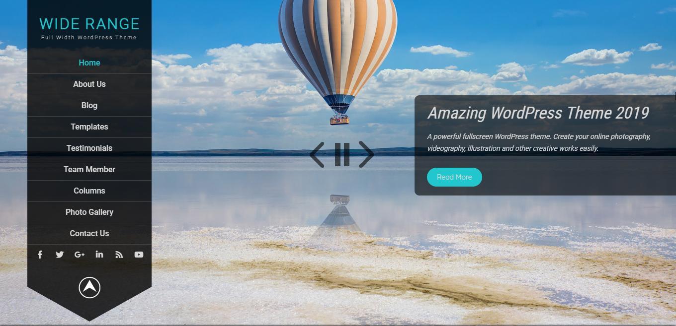 Original Wide Range Lite Landing Template for WordPress - 1