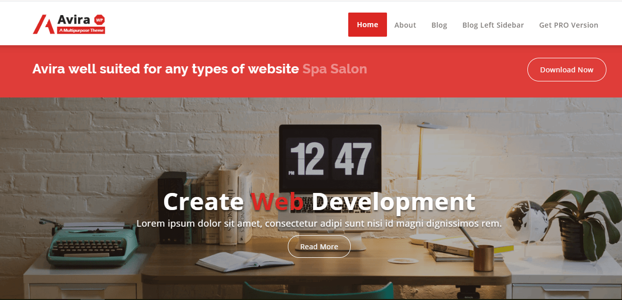 Bright Avira Landing Template for WordPress - 1