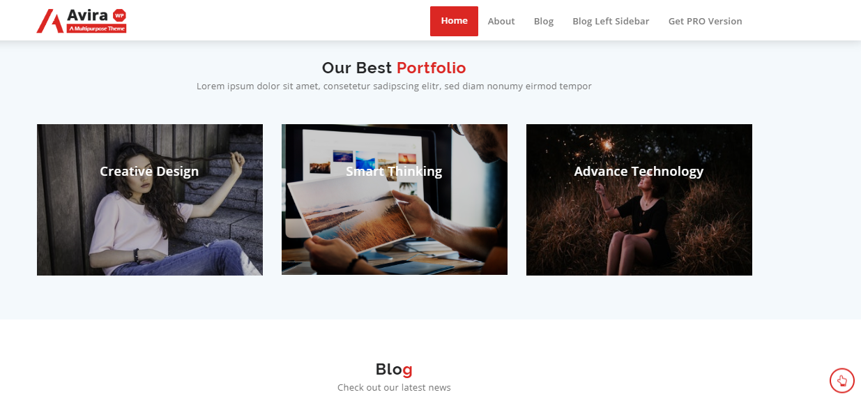 Bright Avira Landing Template for WordPress - 2