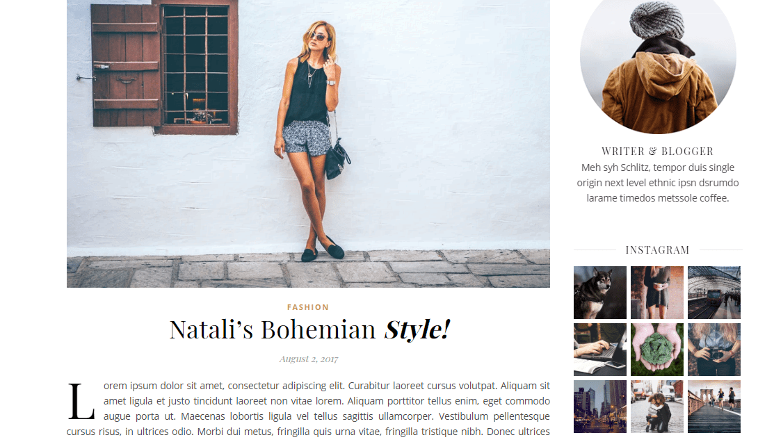Free Ashe Women's Blog Template for WordPress - 2