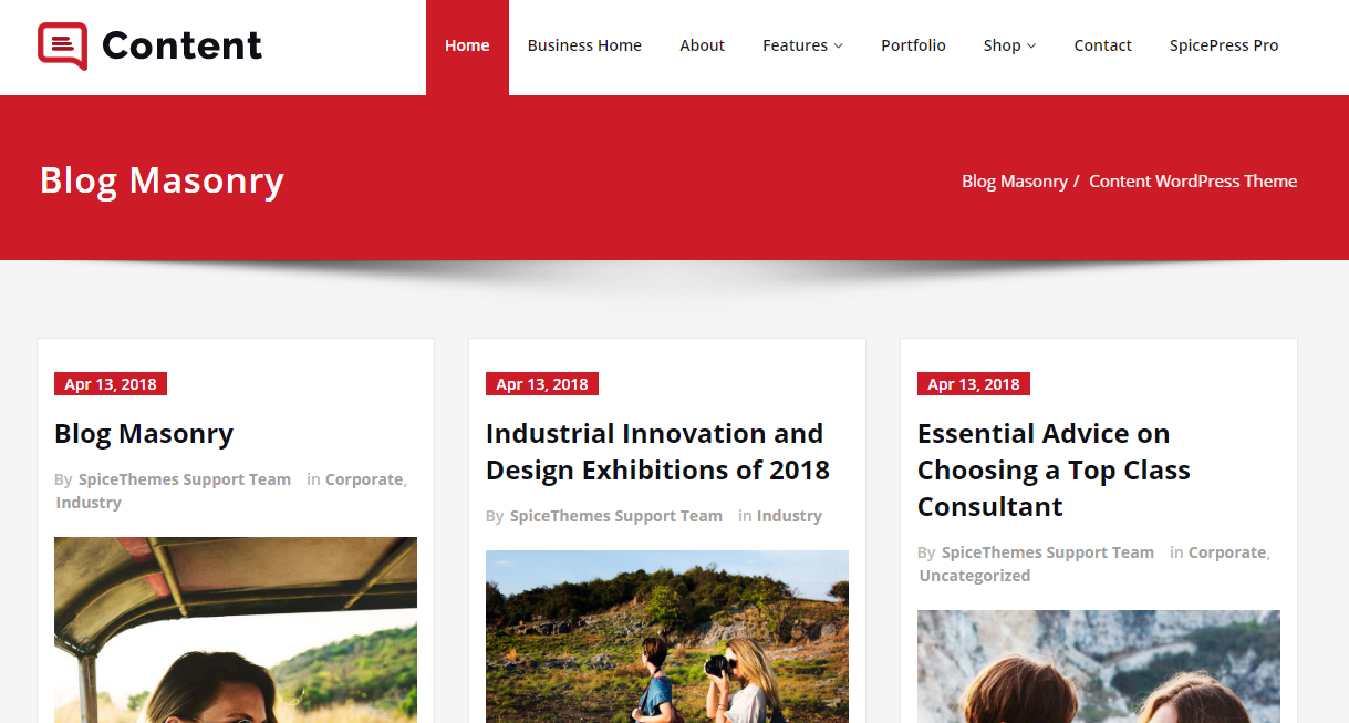 Free Content News Website Template for WordPress - 1