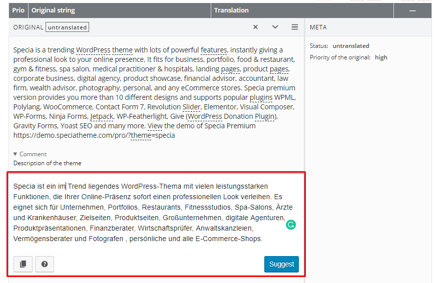 How to Add German Translation to a WordPress Theme - 2