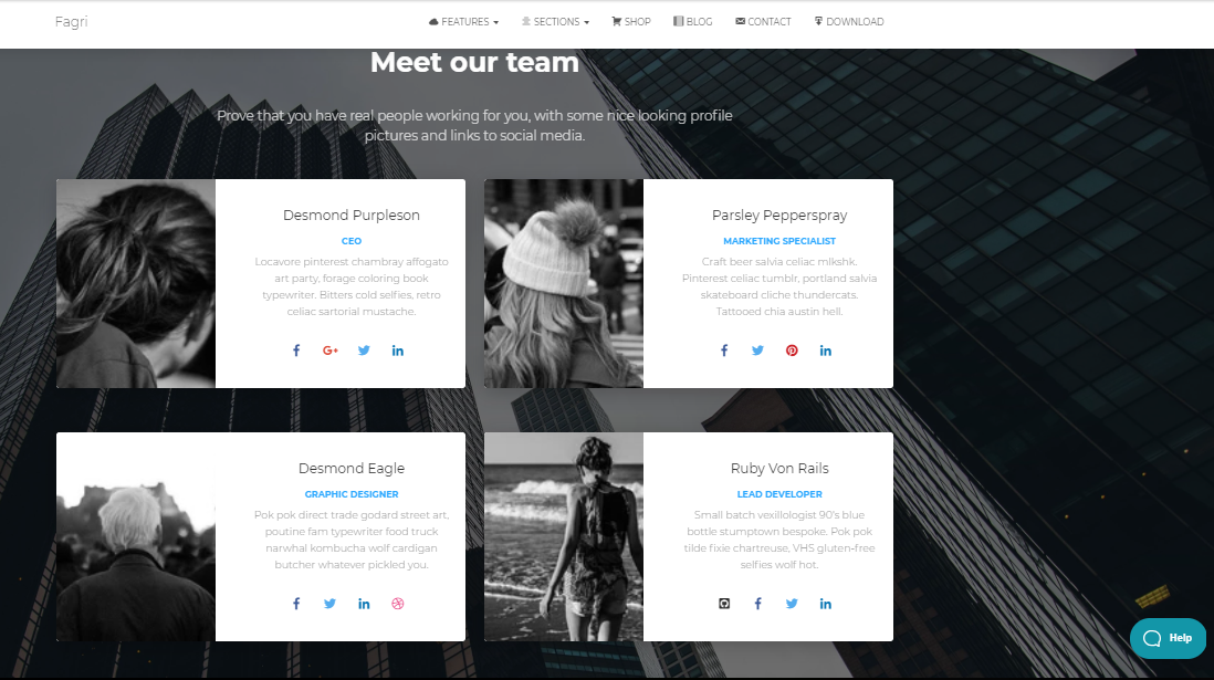 Best free WordPress themes for online stores and blogs 16261788354315 Template for Small Business Fagri for WordPress - 4