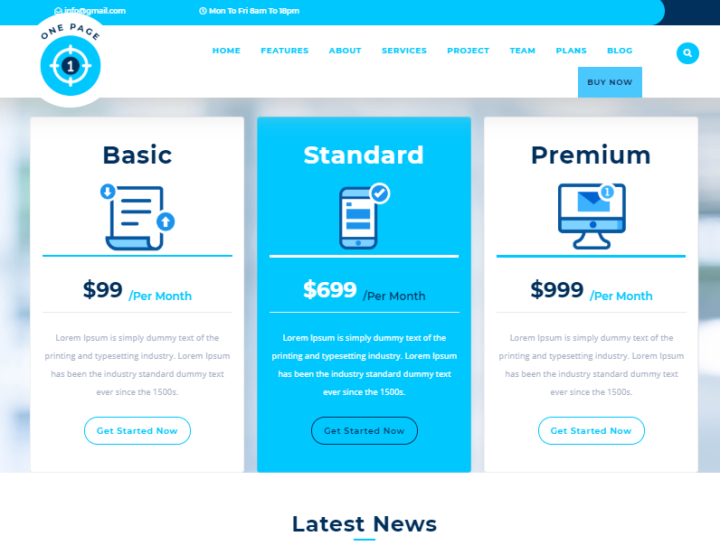 Safha One Page Landing Template for WordPress - 3