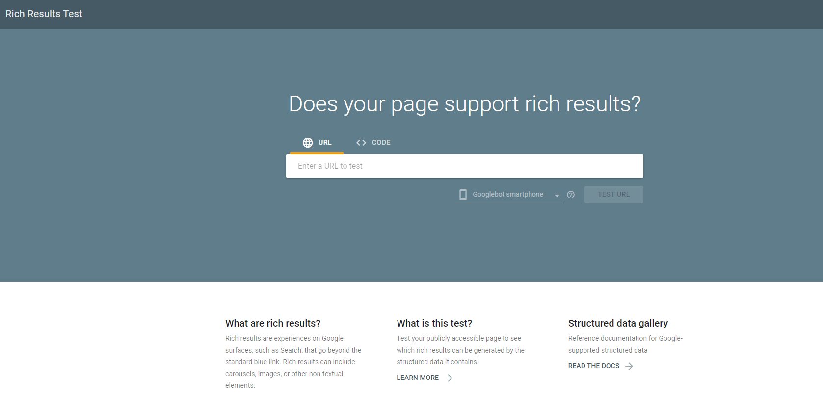 Google’s Rich Results Test
