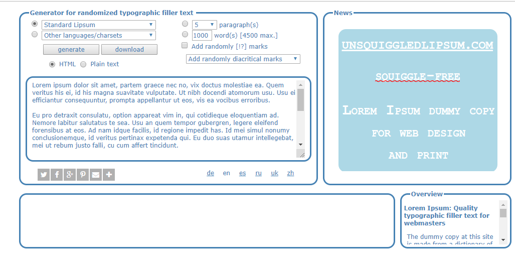 Generator lorem ipsum