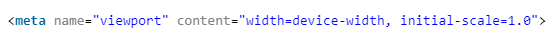 Настройка тега meta name viewport