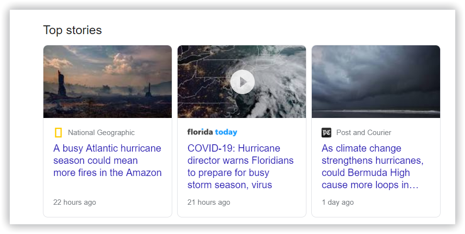 top stories for query