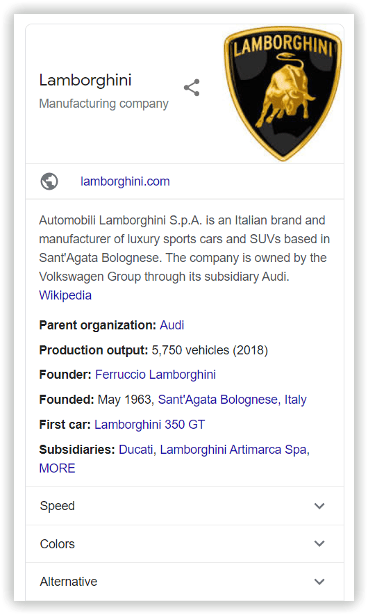 knowledge graph card