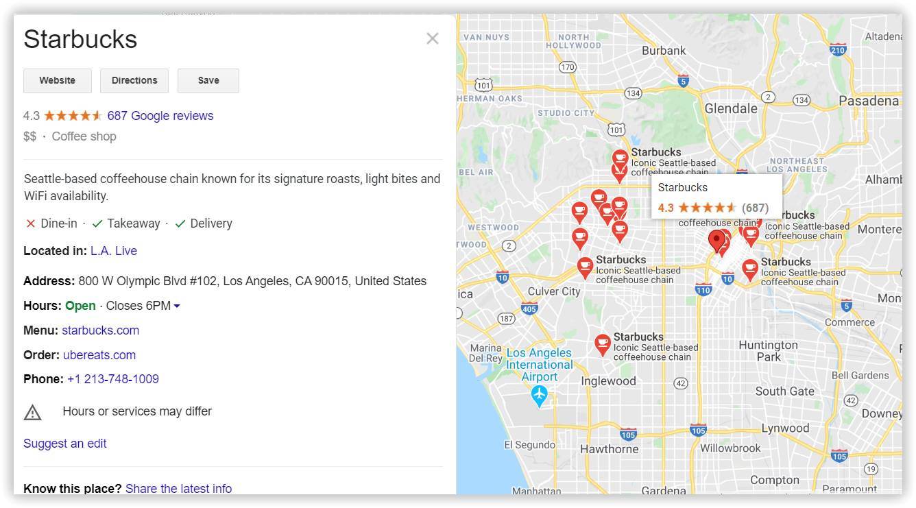 knowledge graph with a map