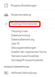 Tracking Informationen