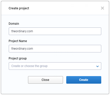 Добавляем новый сайт в проекты для SEO-аудита в Serpstat