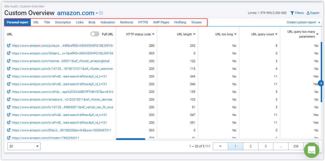 Effective Site Audit With Serpstat: Tool Overview 16261788388505 Настраиваем персональный отчет по SEO-аудиту сайта