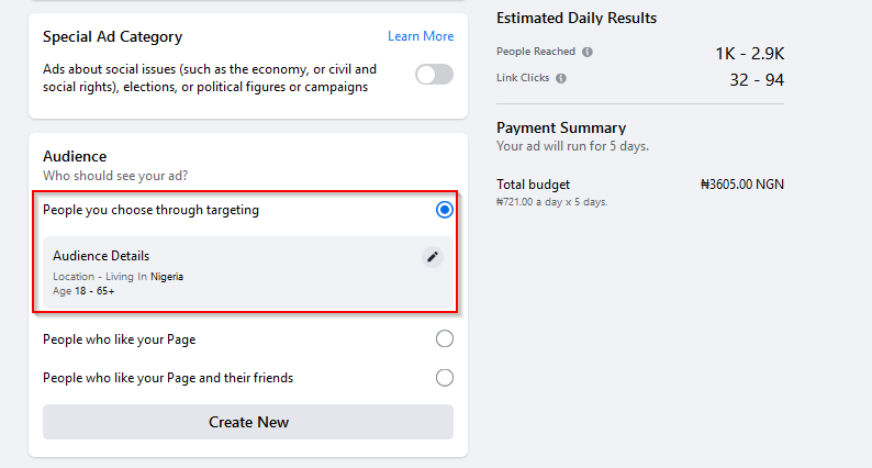 google targeting