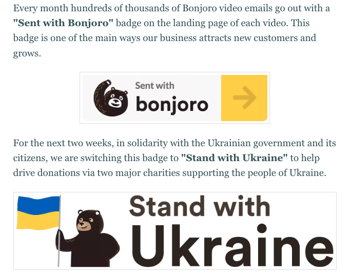 Bonjoro Stand With Ukraine