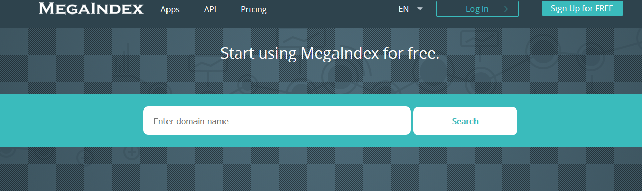 Checking the number of links on megaindex