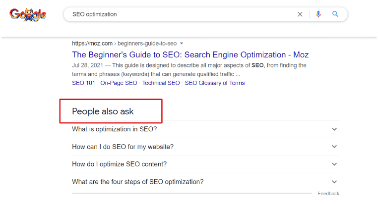 Featured Snippet in Google