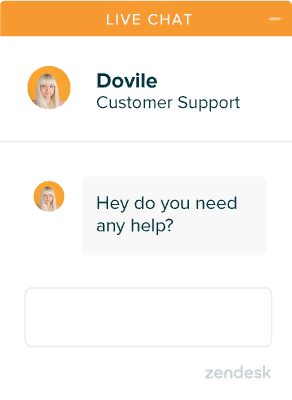 Zendesk live chat example