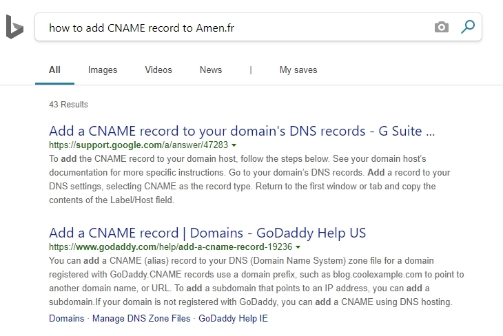 How to add CNAME to DNS