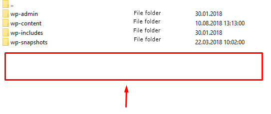 Root folder on the Wordpress