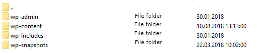 Root folder of the site