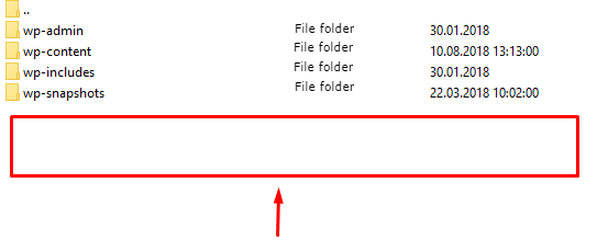 Root folder on the Wordpress