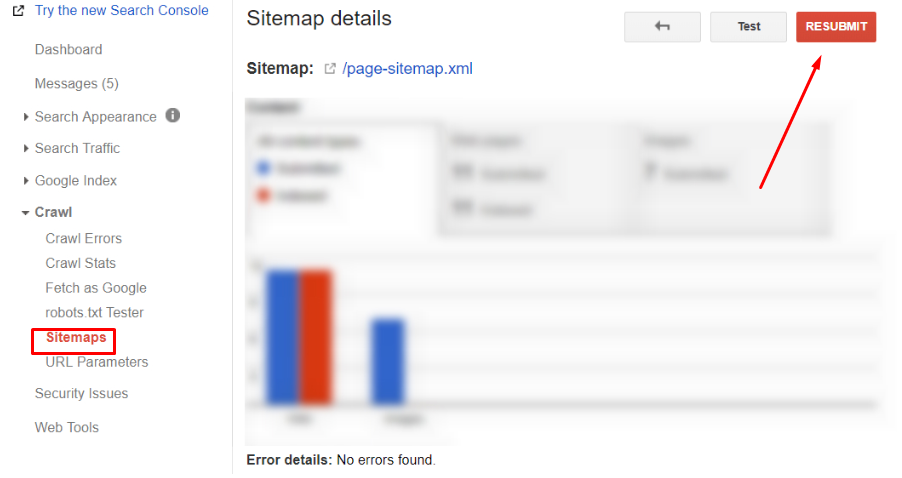 Check sitemap in Google Sitemap XML 