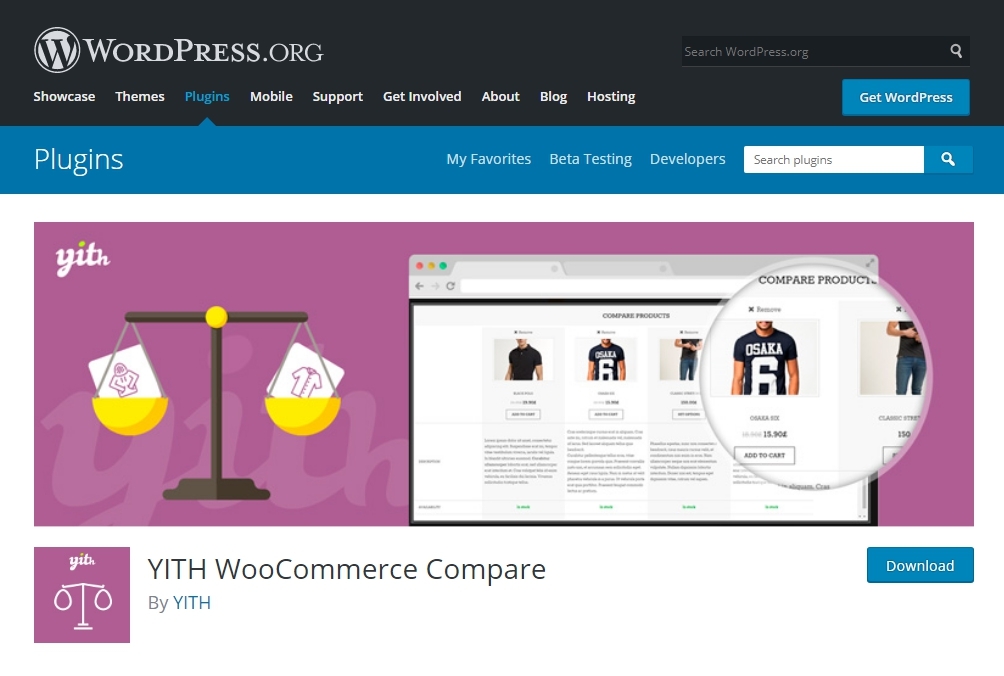 YITH WooCommerce Compare Plugin