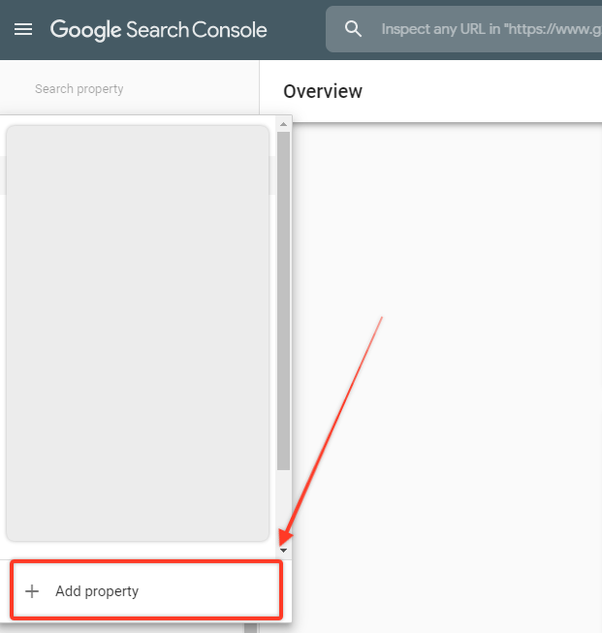 Adding property to Google Search Console