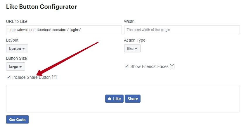How to add social share buttons to the website 16261788327564 share button for a site in Facebook