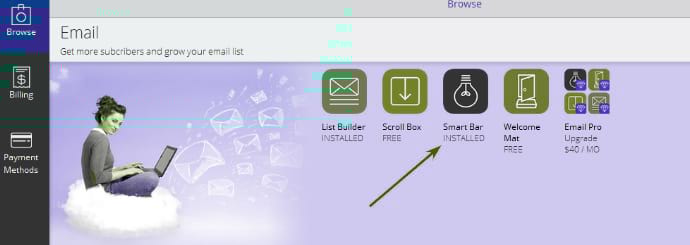How to add social share buttons to the website 16261788327566 smart bar in SUMO WordPress plugin