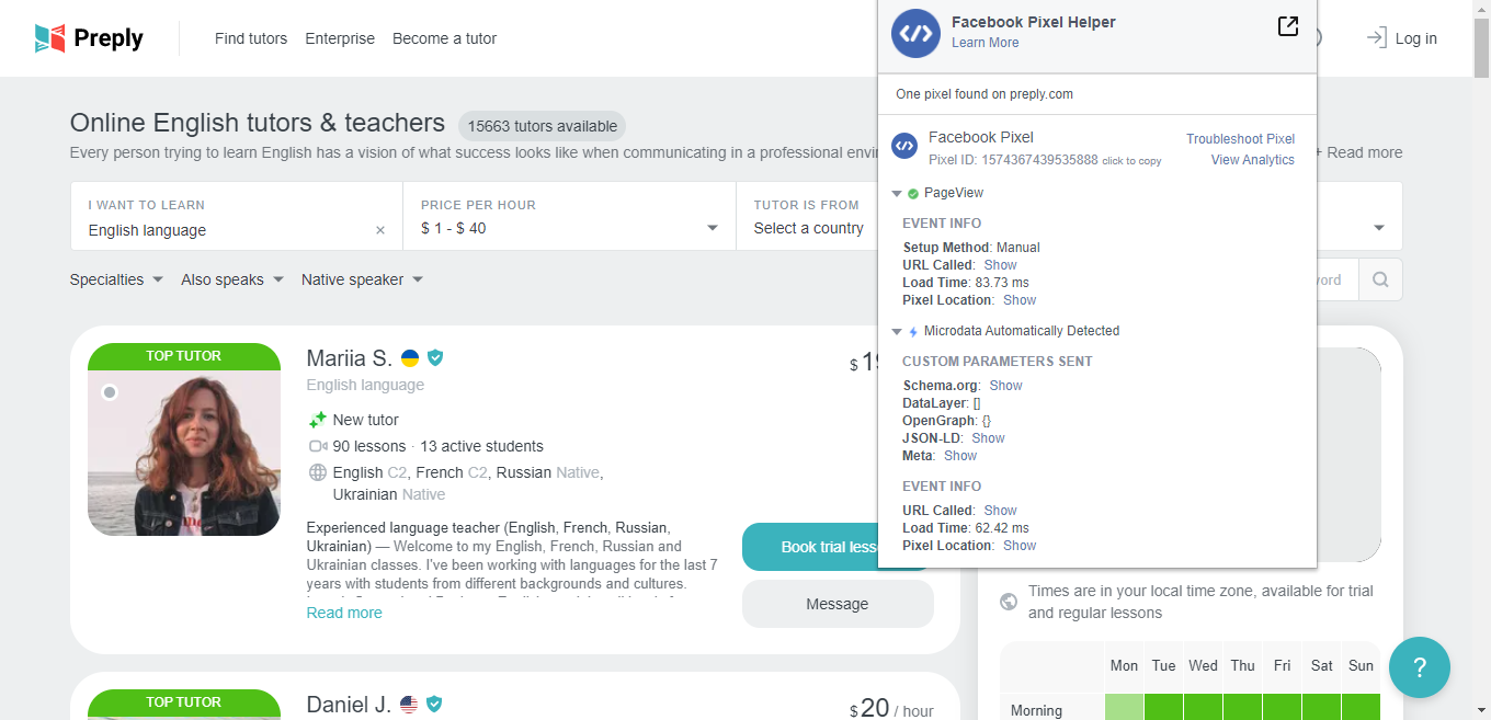Facebook Pixel Helper