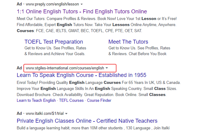 How To Carry Out A Quick Analysis Of Competitors' Contextual Advertising 16261788450884 Анализ отдельных посадочных страниц под рекламу конкурентов