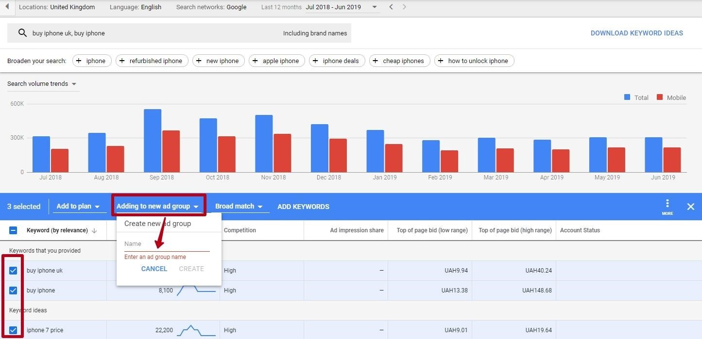 keyword quality analysis at google adwords