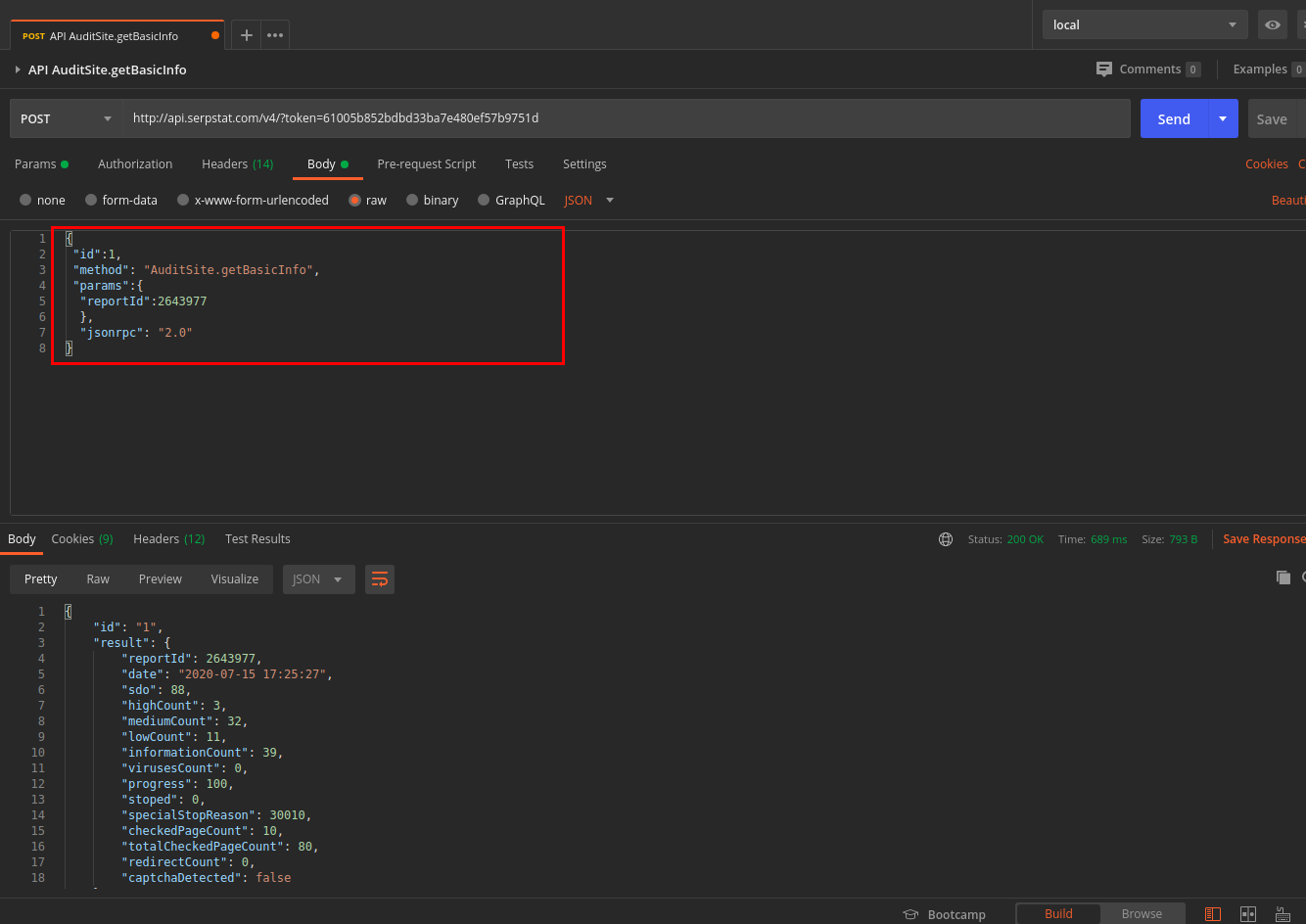 How To Automate Searching For Technical Issues: Leave All Your Work To Our API 16261788422474 профиль serpstat скопировать токен