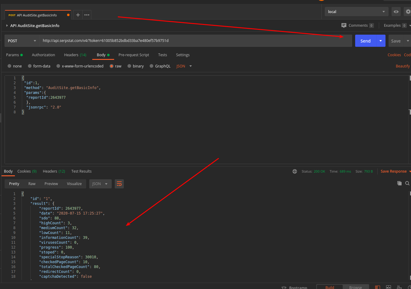 How To Automate Searching For Technical Issues: Leave All Your Work To Our API 16261788422475 профиль serpstat скопировать токен