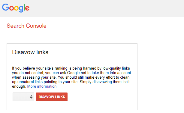 Google Search Console manual actions