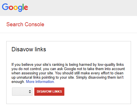 Google Search Console manual actions